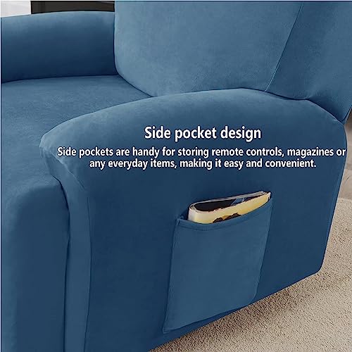 Funda silla reclinable de terciopelo que elimina las manchas y protege tu sofá de tres plazas 6