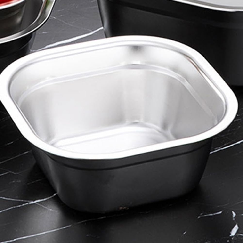 10.6" Square Stainless Steel Dish Pan for Sink - Large Washing Up Bowl and Vegetable Basin - Deep Sink Pan for Kitchen Soaking, Baby Bottles & Pet Feeding (27cm Silver)