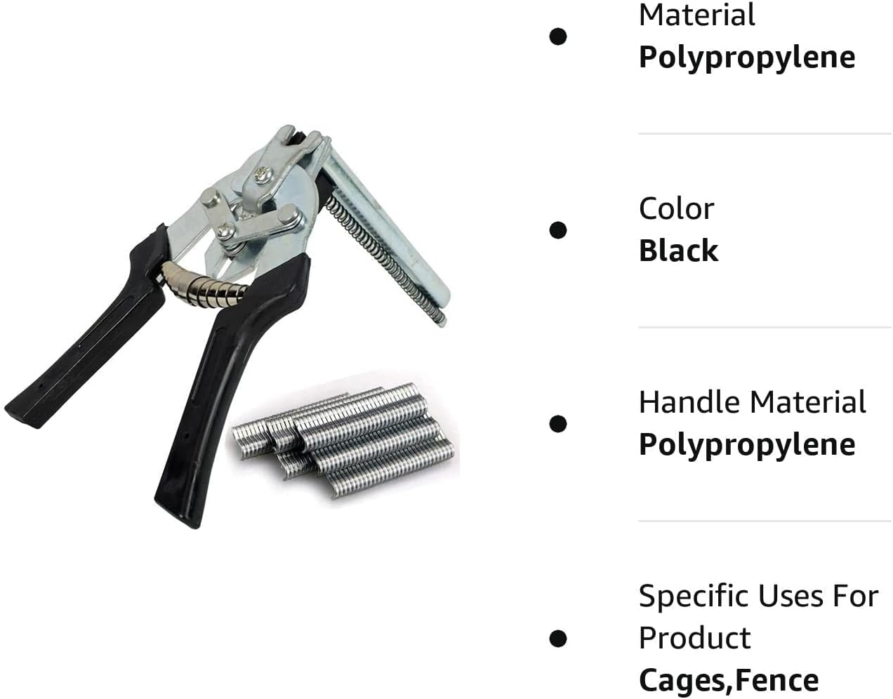 FPVLR Type M Hog Nail Ring Pliers Kit with 2400pcs M Clips for Fence Fastening, Upholstery Installation, Animal Cages