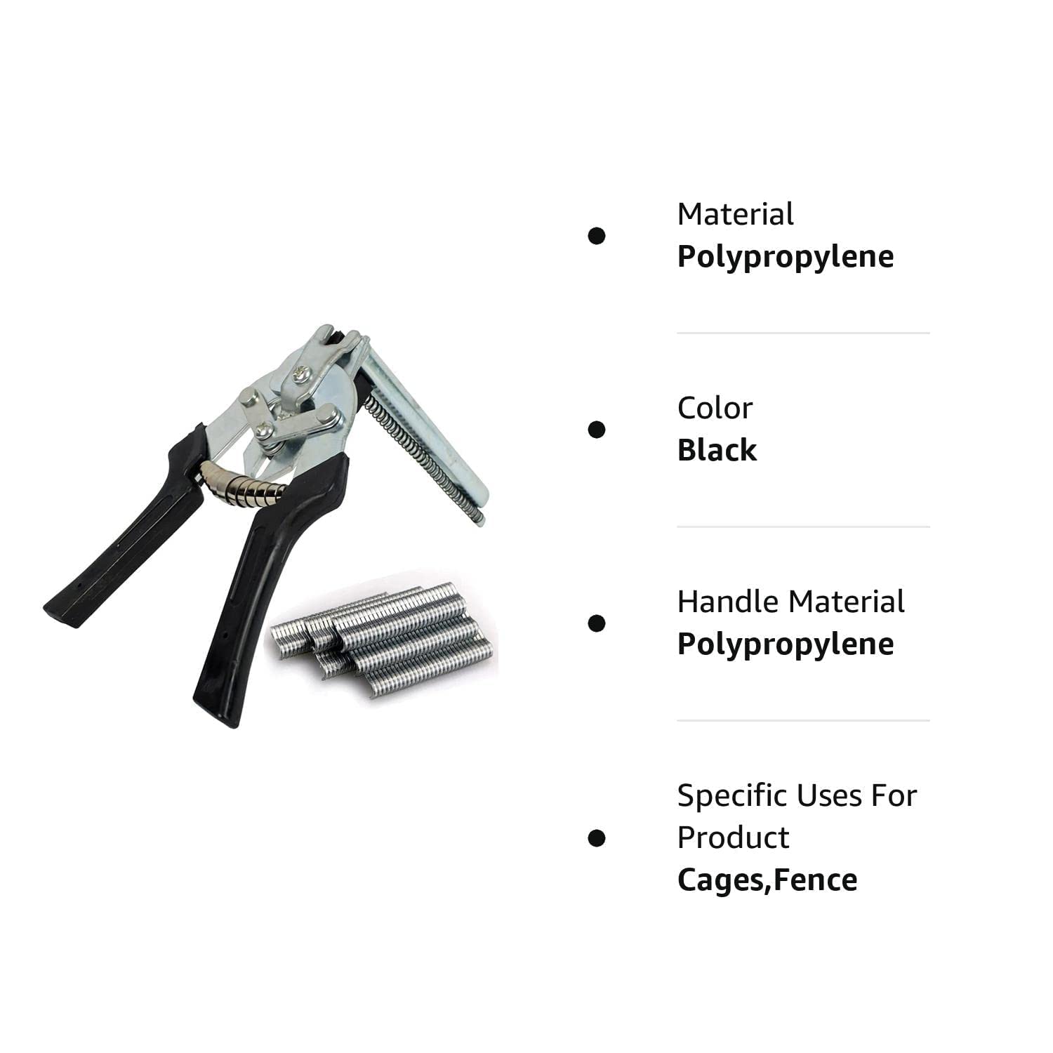 FPVLR Type M Hog Nail Ring Pliers Kit with 2400pcs M Clips for Fence Fastening, Upholstery Installation, Animal Cages