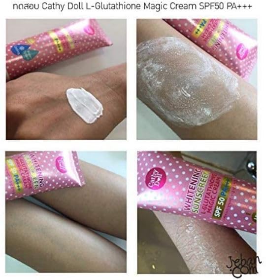 Cathy Doll L-glutathione Whitening Sunscreen Magic Cream SPF50 PA+++ 60ml | Skin brightening | Moisturizing hydration | Pore tightening