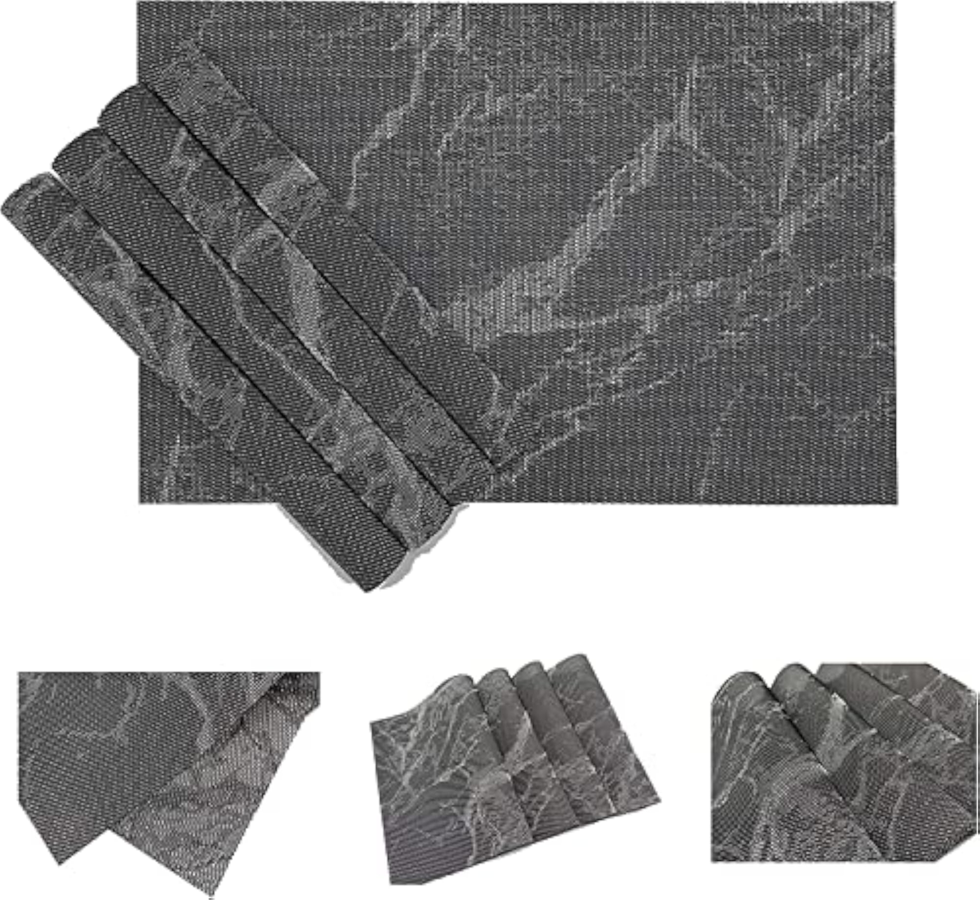 Modern Western Marble Pattern Placemats, Set of 6