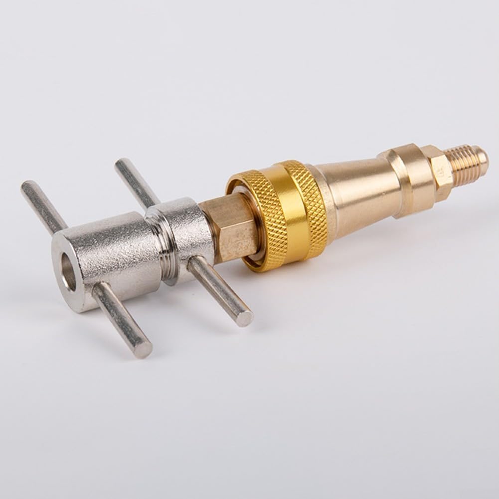 Refrigerator Quick Connect Coupling 1/4 Inch Brass Washer with Electroplated Iron Body for 1/4 Copper Tube Pipeline Connection