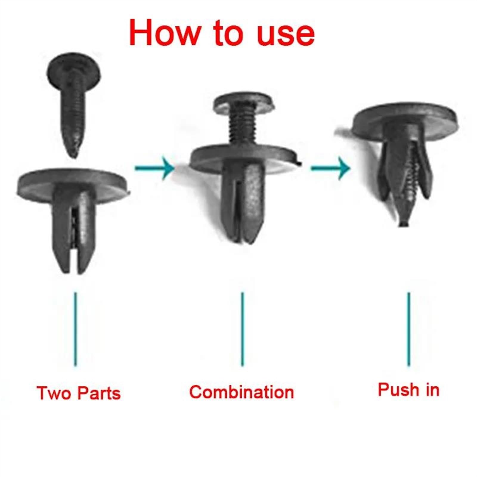 50 Stück Toyota Lexus Clips - Kunststoff-Nieten Für 8mm Löcher