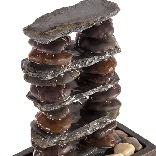 Alpine Corporation TT8002 Indoor/Outdoor Tabletop Stacked Rocks Eternity Fountain thumb #10