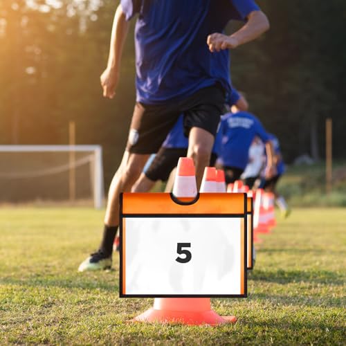 Traffic Cone Sleeve Safety Traffic Signs Orange Caution Sign Outdoor Activity Warning Sports Cone Message Sleeve for Outdoor Driveway Road Signals(24 Pieces) - Thumbnail 5