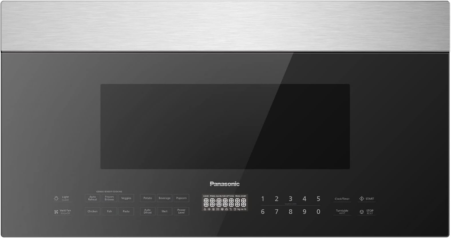 NN-SU158S 1.9 Cu. Ft. Over-the-Range Microwave Oven with Static Touch Control and Smoky Glass