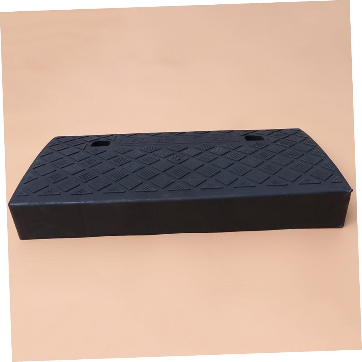 Vehicle Plastic Curb Ramp 50x27x9cm Black Car Slope Ramp for Loading Motorcycle ATV and Driveway Use
