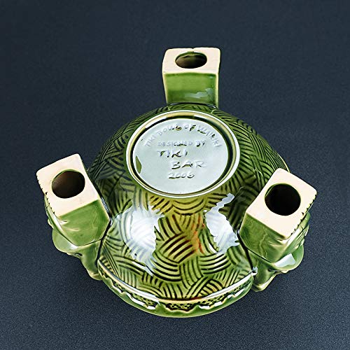 NEMAA Tiki-Becher Totems Cup Punch Bowl Bowl Becher (Color : Green, Size : 1L)