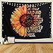 Produktbild Dremisland Japanische Ukiyo-e Wandteppich Welle Koi Tapisserie Groß Wal Tier mit Sonnenuntergang Landschaft Wandbehang Tuch Wandtuch für Schlafzimmer Wohnzimmer Wohnkultur (Sonnenblumen, M/130x150cm)