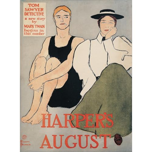 Poster Edward Penfield Harpers August idéal pour sublimer un salon rétro chic