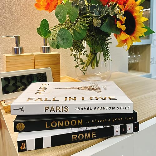 Libros decorativos apilados YVPSI: soluciona el vacío visual en tu mesa de café y salón
