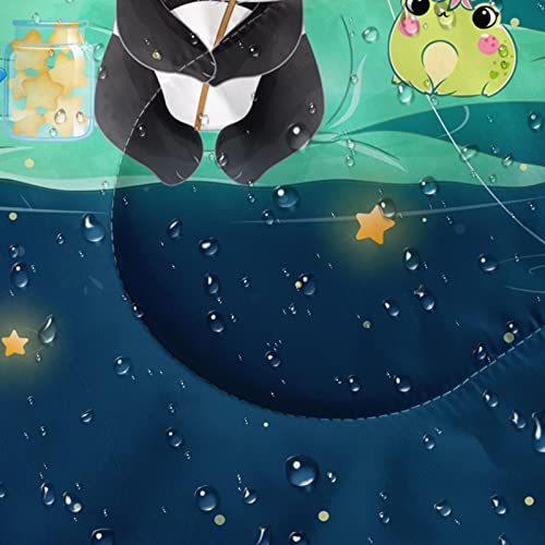 Bolsa de dormir para niños con diseño Panda Frog, ligera, cálida y portátil para camping y senderismo, resistente al agua y al frío miniatura 6