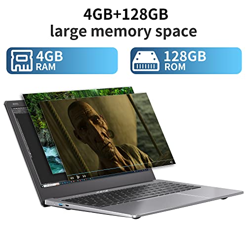 SGIN 15.6 Inch Laptop, 4GB DDR4 128GB SSD Laptops with Intel Celeron Quad Core Processor(up to 2.5 GHz), Intel UHD Graphics 600, Mini HDMI, WiFi, Webcam, USB3.0, Bluetooth 4.2