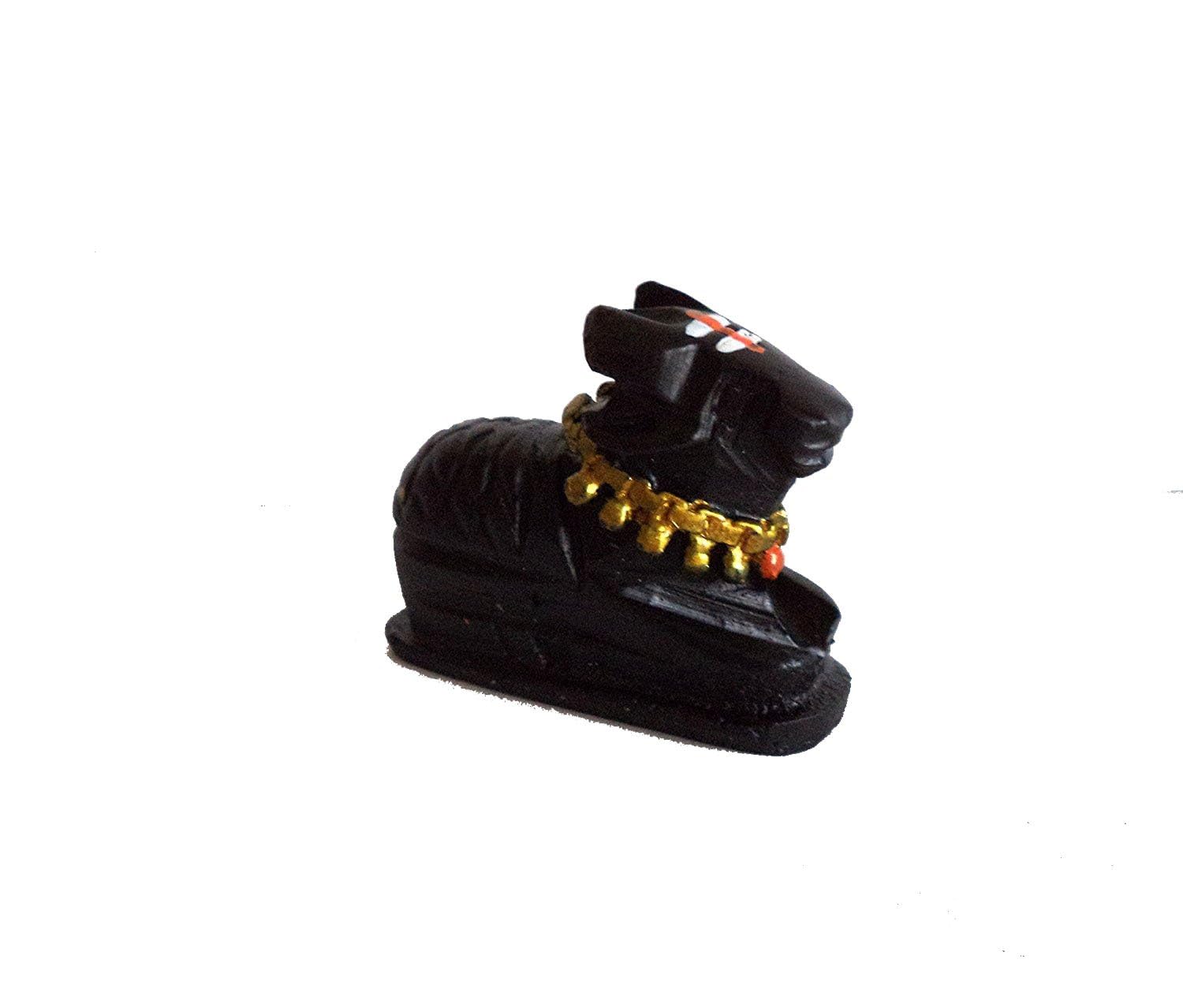 HaridwarDivine Black Polyresin Small Size Nandi Ji Maharaj Bull Statue Idol