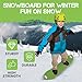 Sledsterz The Original Kids' Snowboard by Geospace (Green)