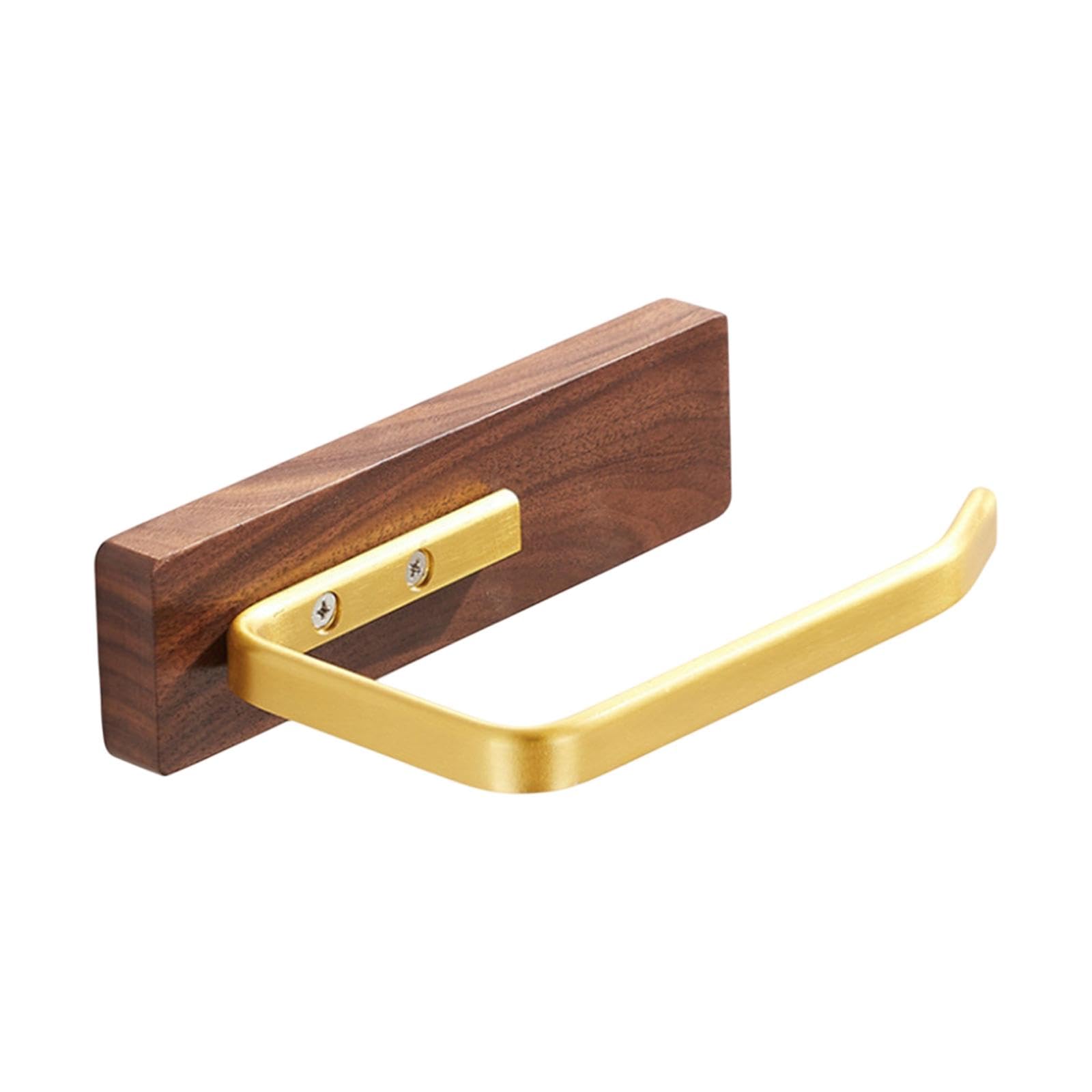 Soporte para papel higiénico de madera con estante superior para baño y hotel