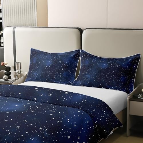 richhome 3D imprimé Espace Coton Housse de Couette 220x240cm Galaxy Literie Set pour Garçons Filles Espace Parure de Lit 3 pièces décor de Chambre – vue 3