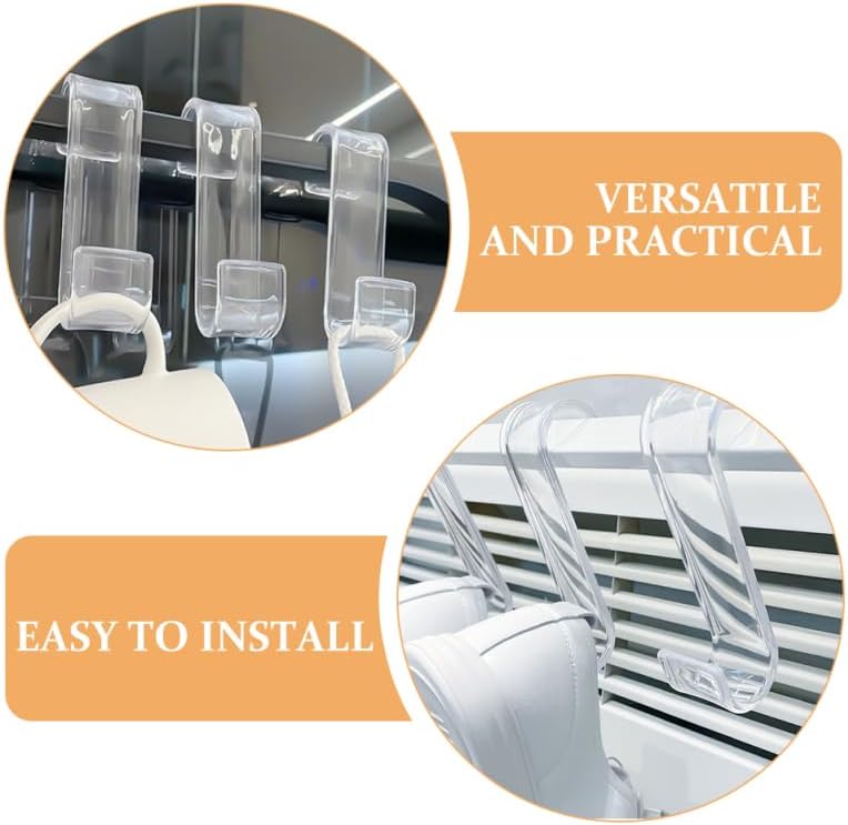 MAGICLULU 4pcs Transparent Radiator Hooks for Bathroom Towels S Shape Over Door Hanger Plastic Rack for Clothes Scarves Robes Multipurpose Storage Hooks Saving Rail Hangers image 8