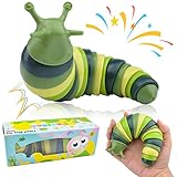Cevioce Sensory Slug Fidget Toys, Fidget Slug Toys for Adults & Kids Party Favors, 1 PC Cute Autism Sensory Toys for Autistic Children, Toddler Valentines Day Gifts for Kids, Travel Toys for 1+ B
