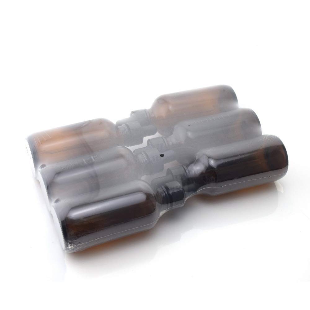 Generisch X-BAOFU 6 stücke 120 ml Faller Flasche leer Bernstein Glas Pipette for ätherische öle Organ Labor chemikalien spendung e flüssigkeit aromatherapie 4oz
