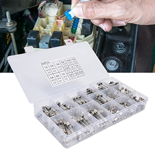 Kit de Sortimento de Tubo de Sopro Rápido, Caixa de Plástico Transparente, 10 Valores de Ampere Dife