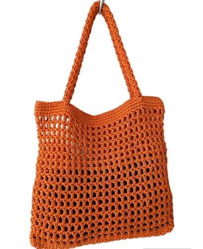 Bolsa de Crochê Estilo Ecobag, Praia fio náutico