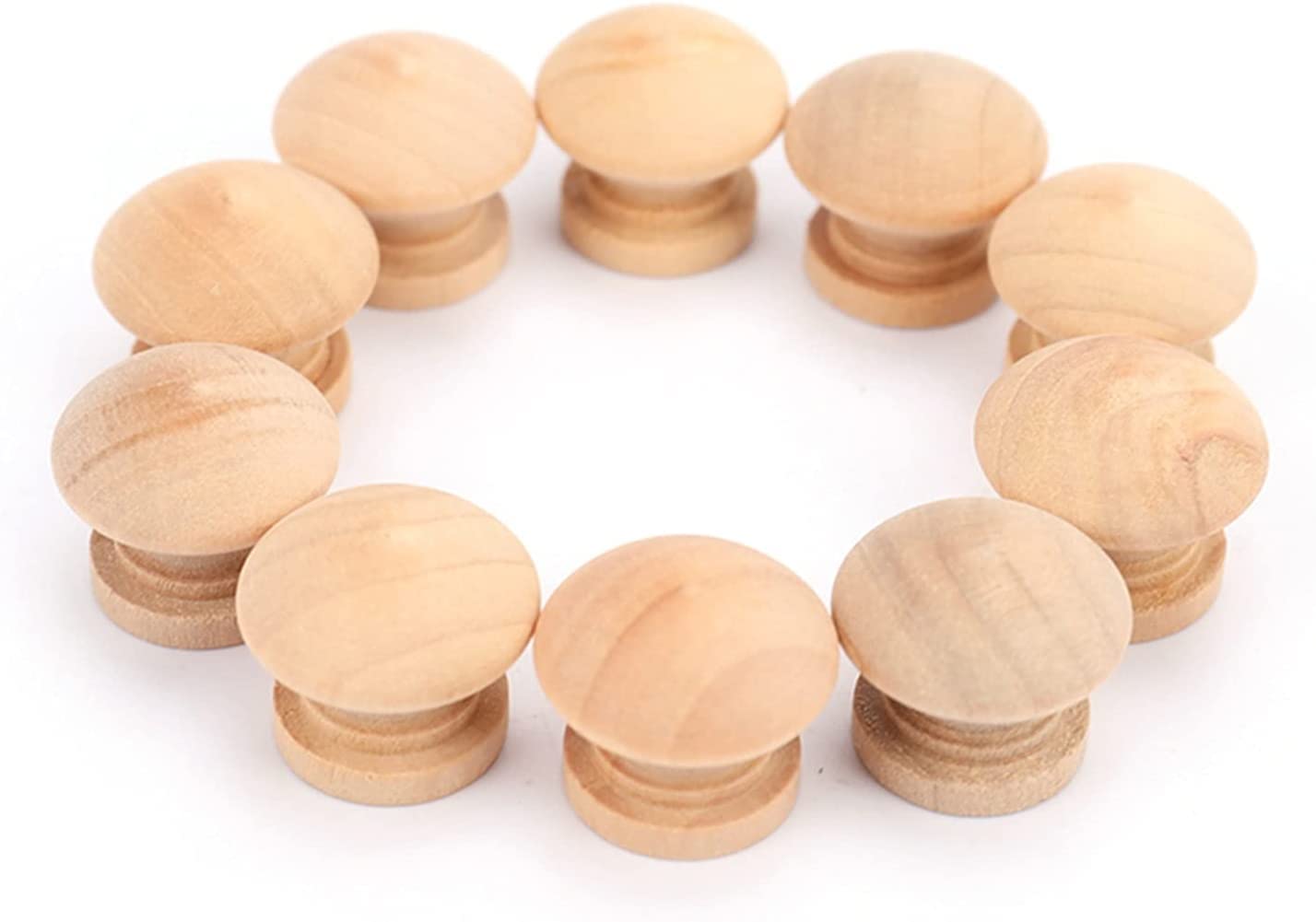 Poignées de porte en bois de cuisine tiroir boutons meuble 2.4X2CM