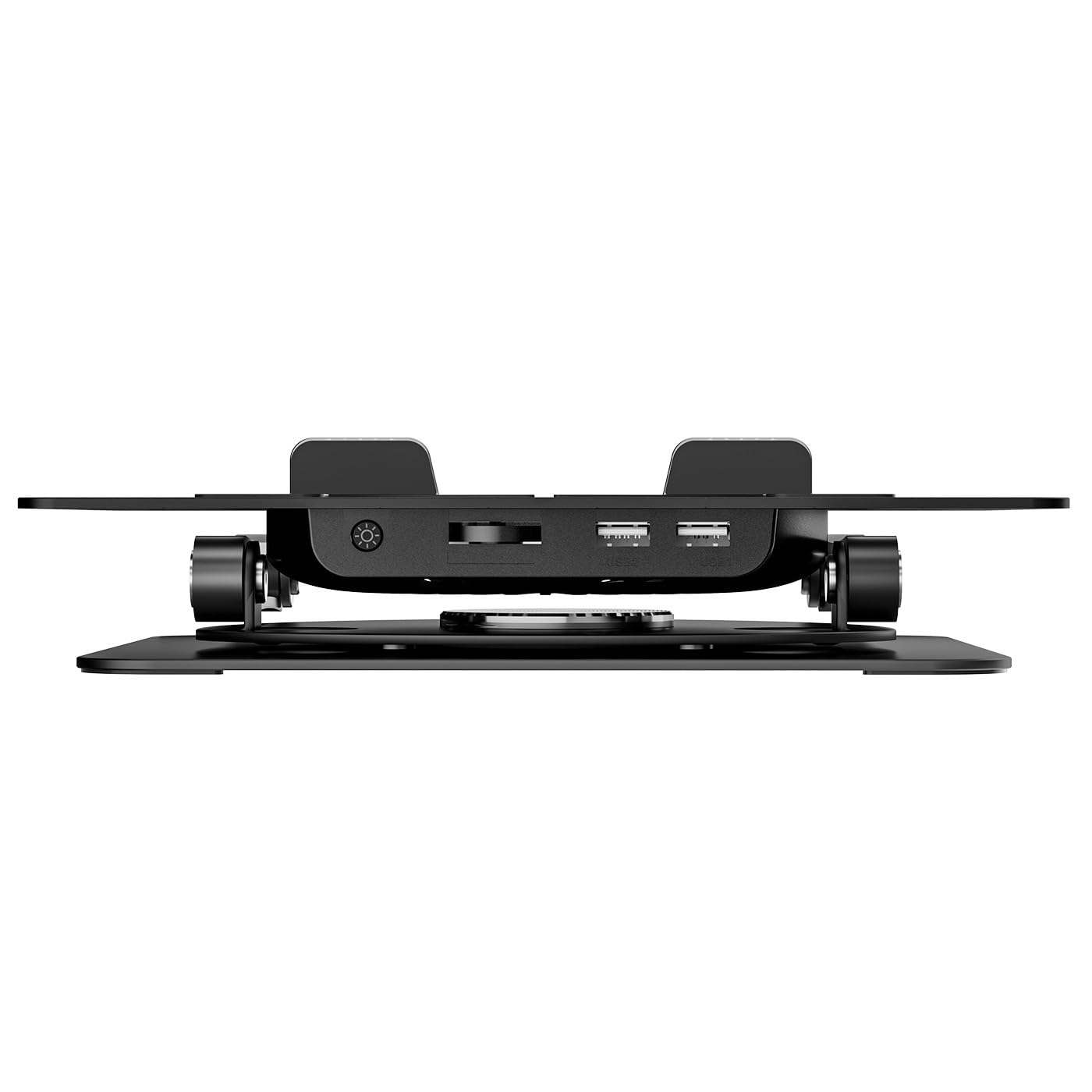 CoolAir - Support portable avec ventilateur silencieux RGB de 11 cm, base réglable en hauteur et rotation à 360°, réfrigérateur portable avec vitesse réglable, tablettes/ordinateurs portables jusqu'à