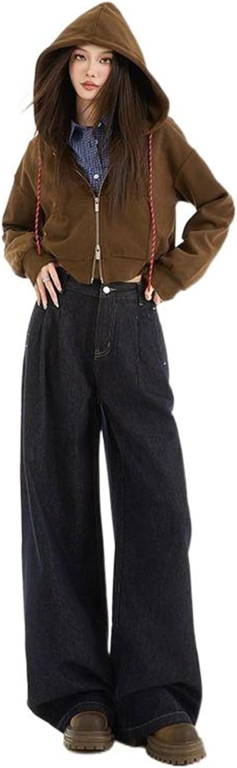 Autumn and Winter Loose Wide Leg Pants for Women Low Waist Casual Pants