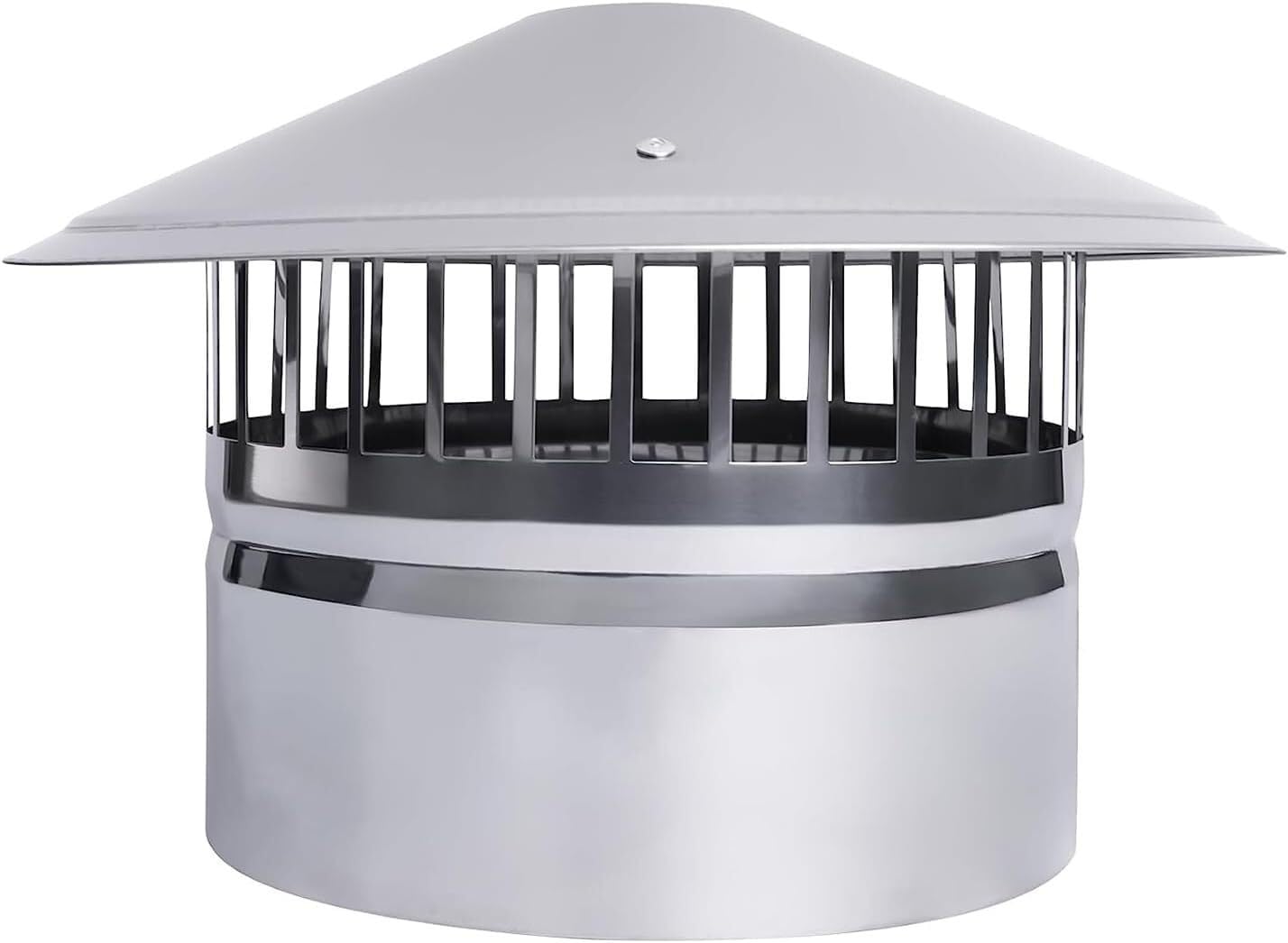 Cubierta de acero inoxidable para chimenea de 200 mm accesorio tubo horno