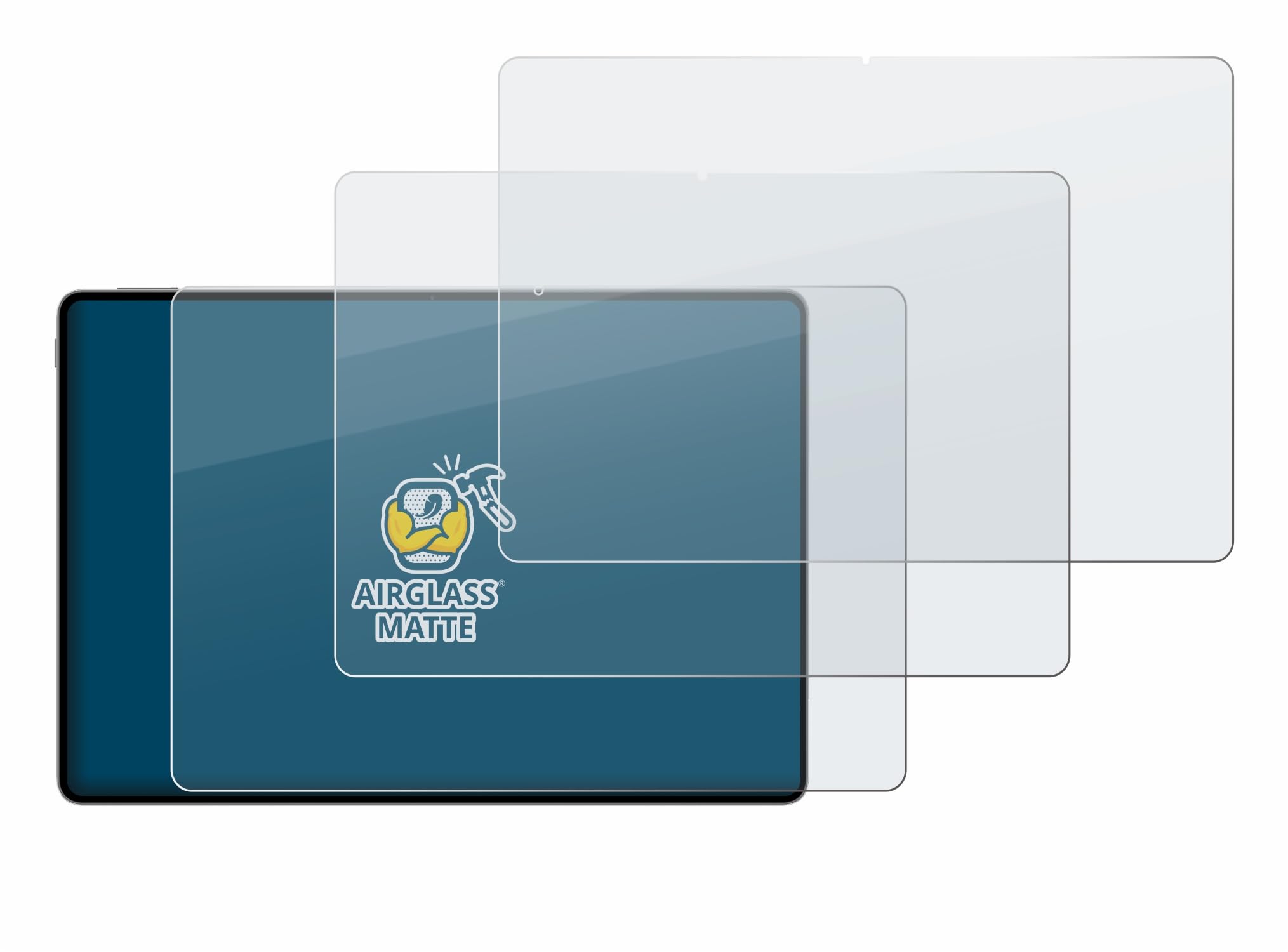 brotect 3 Pezzi Pellicola Vetro per Honor Magicpad 4 12.3" | Opaca Protezione Schermo Made in Germany, Anti-Riflesso Durezza 9H Anti-Graffio