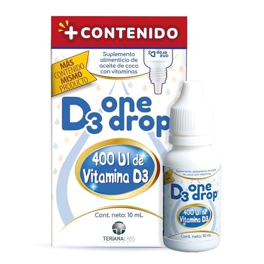 Vitamina D3 ONEDROP frasco con 10 mL, 400 UI