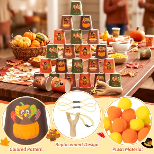 TICIAGA Fall Festival Games Stacking Cup Set Thanksgiving Turkey Toss Game - image 3