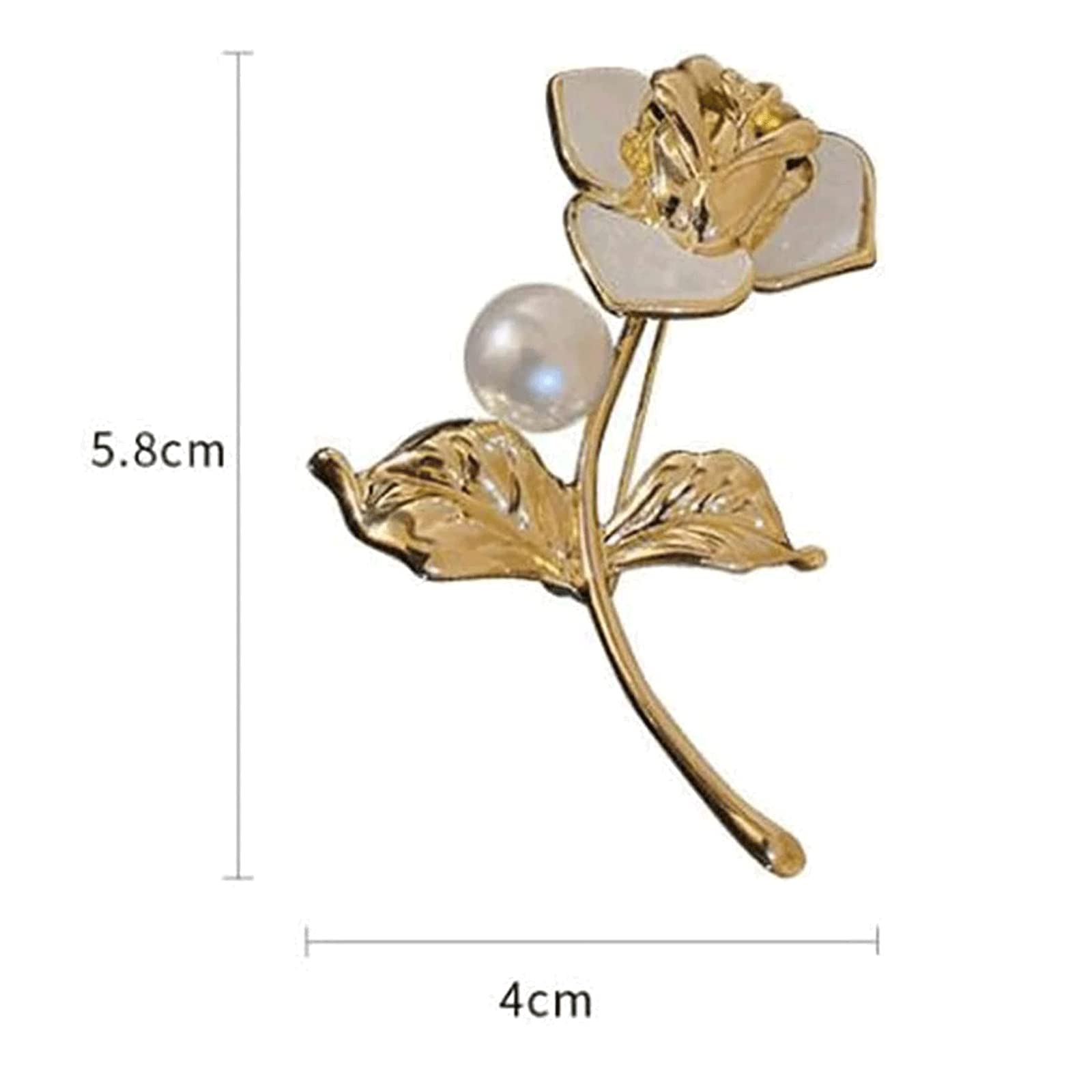 Broches con Forma de Rosa de Perlas, aleación, Cuello Vintage, Chal galvanizado, Bufanda, botón, Solapa