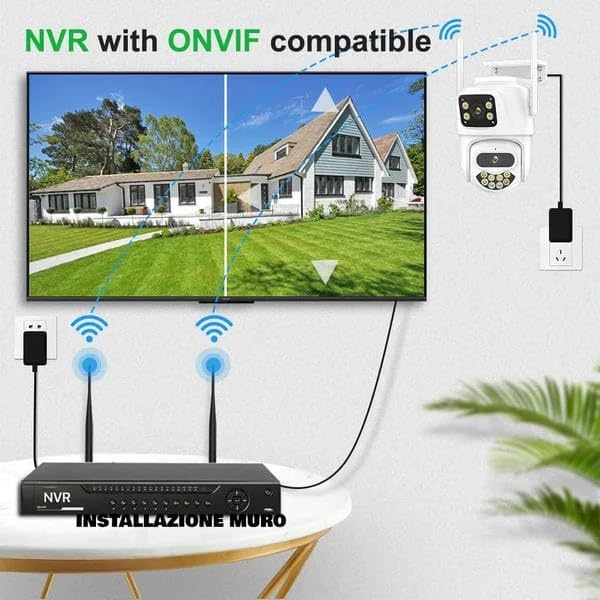 Zewnętrzna kamera WiFi, kamera nadzorująca 8 mp, kamera ptz 360, podwójna kamera, zewnętrzna kamera IP, bezpieczeństwo domu WiFi, kamera noktowizyjna, wodoodporna kamera