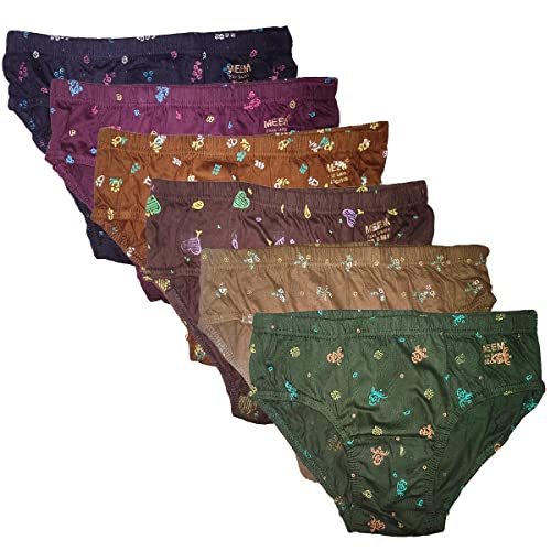 Image of Womens Panties Innerwear Combo Ladies Printed Cotton Briefs Underwear Multicolor Pack of 6