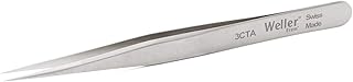 Weller Erem 3CTA Titanium Straight Pointed Non Magnetic Precision Tweezer, 4.33