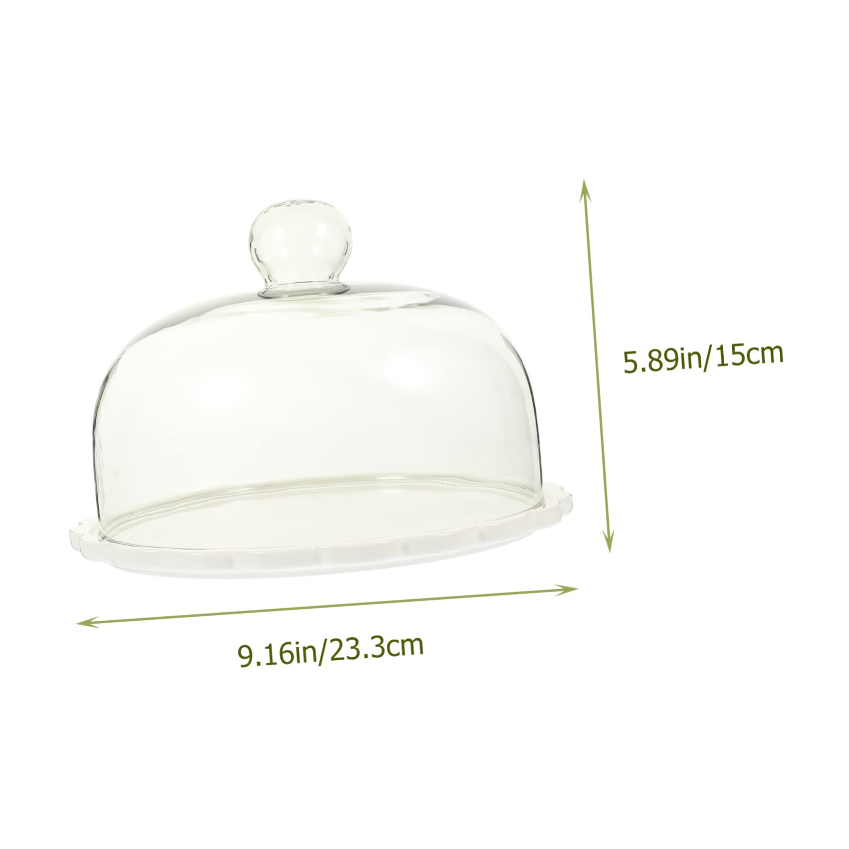 1 set di copertura in vetro per torte a cupola in vetro per formaggio a cupola in vetro per torta a cupola con fiori per burro, vassoio a cupola, vassoio per dessert, server per torte, supporto per