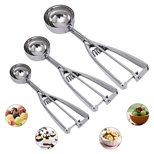 Buy Cookie Scoop Set, Tuilful Ice Cream Scoops Set of 3 with Trigger