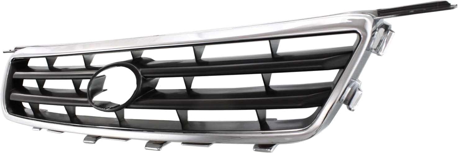 Compatible with 00-01 Camry 2.2L/3.0L Front Grill Grille Assembly Chrome Shell Black Insert