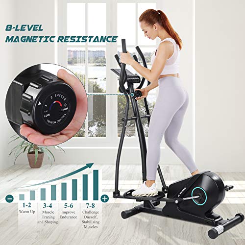 MaxKare Elliptical Machine for Home Use Magnetic Elliptical Exercise Machine Trainer Portable Elliptical with Flywheel Resistance Heavy Duty Extra-Large Pedal & LCD Monitor Quiet Smooth MaxKare Elliptical Machine for Home Use Magnetic Elliptical Exercise Machine Trainer Portable Elliptical with Flywheel Resistance Heavy Duty Extra-Large Pedal & LCD Monitor Quiet Smooth