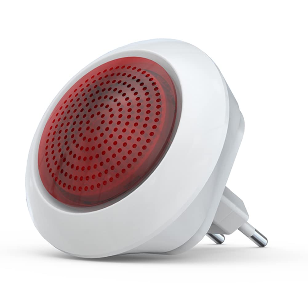 Sensor de Luz de Sonido Tuya Integrado 100DB Sirena Enlace de Alarma Control de ProteccióN de Seguridad una TravéS de la AplicacióN SmartLife ZigBee Enchufe de la UE