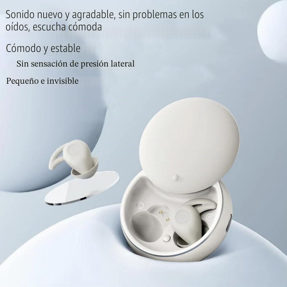 Noise Cancelling Earplugs for Sleep,Anti Snoring Headphones for Side Sleepers, Mini Bluetooth Sleepbuds,Ultra Comfortable & Noiseless Sleeping with ANC, Mini Bluetooth Sleepbuds with 24h Battery-B