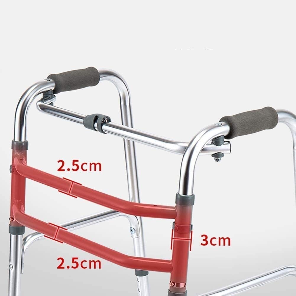 Walker For Seniors Rollator Składana rama do chodzenia z kółkami Lekka regulacja wysokości Walker Aluminiowy Rollator z interaktywnym trybem stałym little surprise