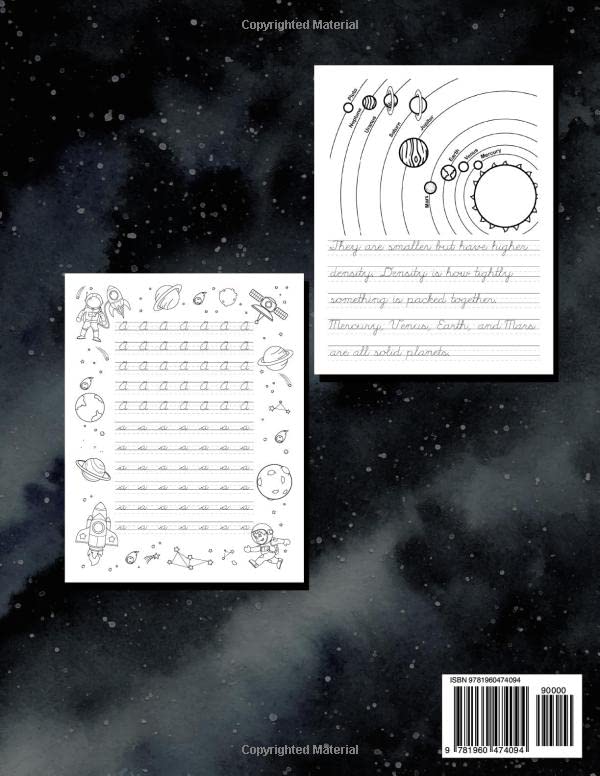 Exploring our Solar System Cursive Workbook for Kids Ages 8-12: A Handwriting Practice Book (Graceful By Design's Cursive Workbooks) - Image 2