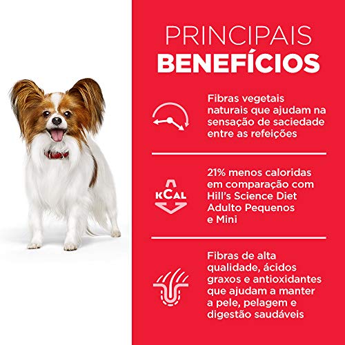 Ração Hill's Science Diet para Cães Adultos Light Pequenos e Mini 2.4kg
