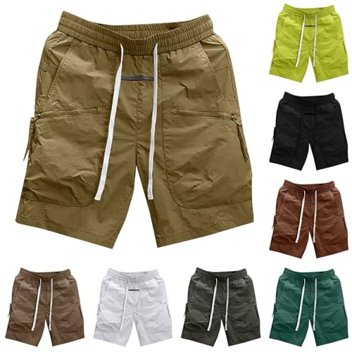 Short de travail uni classique multipoches pour homme actif