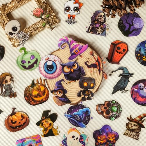 �z���[���X�v�[�L�[�ȃn���E�B���X�e�b�J�[50���A�X�N���b�v�u�b�N�A�����A���L���A�g�ѓd�b�P�[�X�A�J�b�v�A�m�[�g�p�\�R���p�̓����h��PET�X�e�b�J�[ (�n���E�B��)