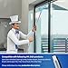 MR.SIGA 54.3 inch Long Extension Pole, Adjustable 4 Pieces Aluminum Pole for Window Squeegee